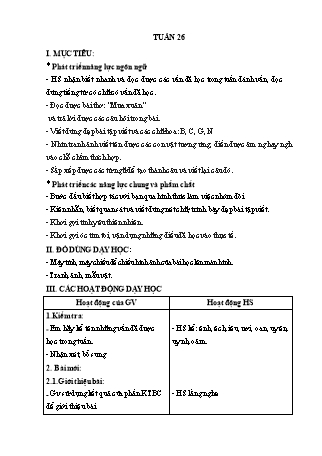 Giáo án Buổi 2 môn Tiếng Việt Lớp 2 (Cánh diều) - Tuần 26