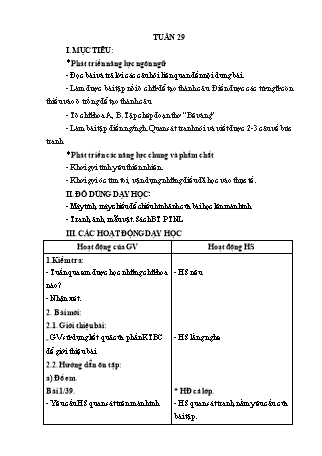 Giáo án Buổi 2 môn Tiếng Việt Lớp 2 (Cánh diều) - Tuần 29