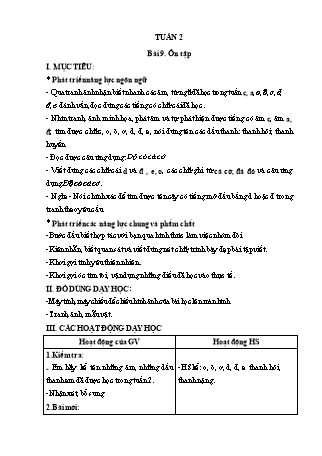 Giáo án Buổi 2 môn Tiếng Việt Lớp 2 (Cánh diều) - Tuần 2