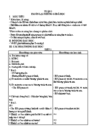 Giáo án Buổi 2 môn Tiếng Việt Lớp 2 (Cánh diều) - Tuần 5 - Bài: Em ôn lại những gì đã học