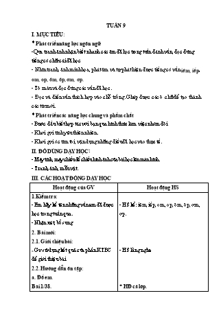 Giáo án Buổi 2 môn Tiếng Việt Lớp 2 (Cánh diều) - Tuần 9