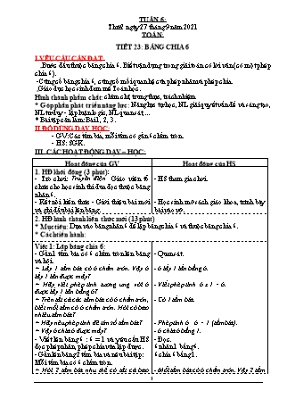 Giáo án điện tử Lớp 3 (Công văn 2345) - Tuần 6 - Năm học 2021-2022