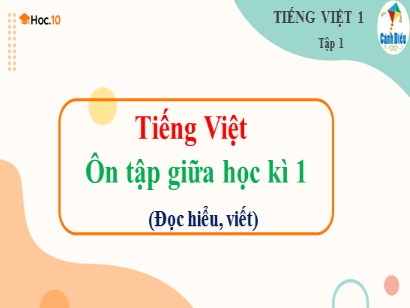 Bài giảng Tiếng Việt 1 (Cánh diều) - Tuần 10 - Bài: Ôn tập giữa học kì 1 (Đọc hiểu, viết)