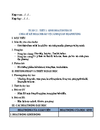 Giáo án Hoạt động trải nghiệm 2 (Cánh diều) - Chủ đề 6: Quê hương em - Tuần 22