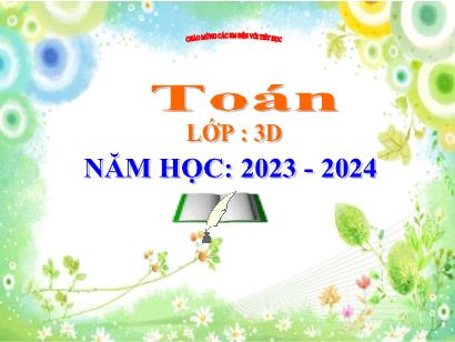 Bài giảng Toán 3 (Cánh diều) - Tuần 3, Tiết 15: Gấp một số lên một số lần - Năm học 2023-2024