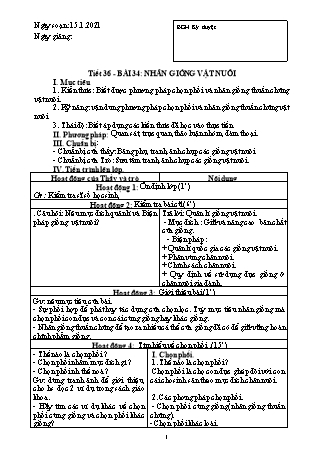 Giáo án Công nghệ Lớp 7 - Học kì 2