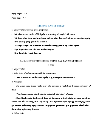 Giáo án Công nghệ Lớp 8 (Cánh diều) - Bài 1-5