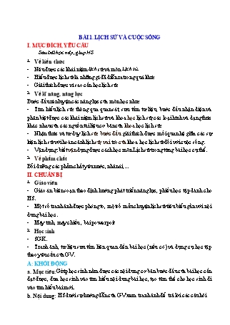 Giáo án Lịch sử 6 (Kết nối tri thức với cuộc sống) - Chương trình cả năm