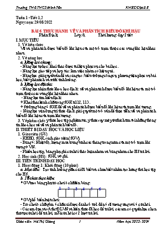 Giáo án Lịch sử & Địa lí 8 (Kết nối tri thức với cuộc sống) - Bài 6: Thực hành Vẽ và phân tích biểu đồ khí hậu - Năm học 2023-2024 - Hà Thị Giang