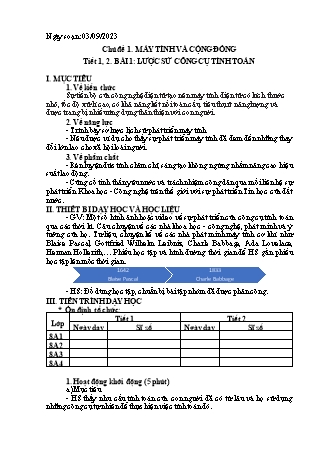 Giáo án Tin học 8 (Kết nối tri thức với cuộc sống) - Chương trình cả năm - Năm học 2023-2024