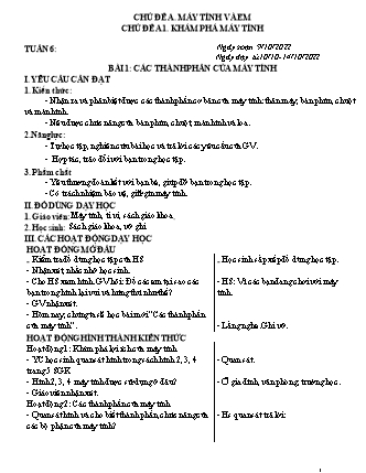 Giáo án Tin học Lớp 3 (Cánh diều) - Chương trình cả năm - Năm học 2022-2023